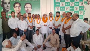 रालोद कार्यालय पर नामित सभासदों का स्वागत, जयंत चौधरी का जताया आभार