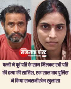 पत्नी और पूर्व पति ने मिलकर रची पति की हत्या की साजिश, एक साल बाद पुलिस ने किया सनसनीखेज खुलासा