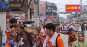सावन के पहले सोमवार पर शिव चौक में उमड़ा आस्था का सैलाब