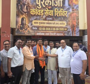 पुरकाजी कांवड़ सेवा शिविर का SDM सदर शुभम श्रीवास्तव ने किया निरीक्षण