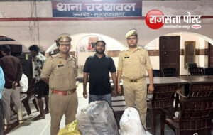 चरथावल में अवैध पटाखा निर्माण का खुलासा, भारी मात्रा में पटाखे और बारूद बरामद, एक आरोपी गिरफ्तार 